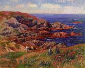 亨利 莫雷 : Cliffs at Kerserol, Finistere